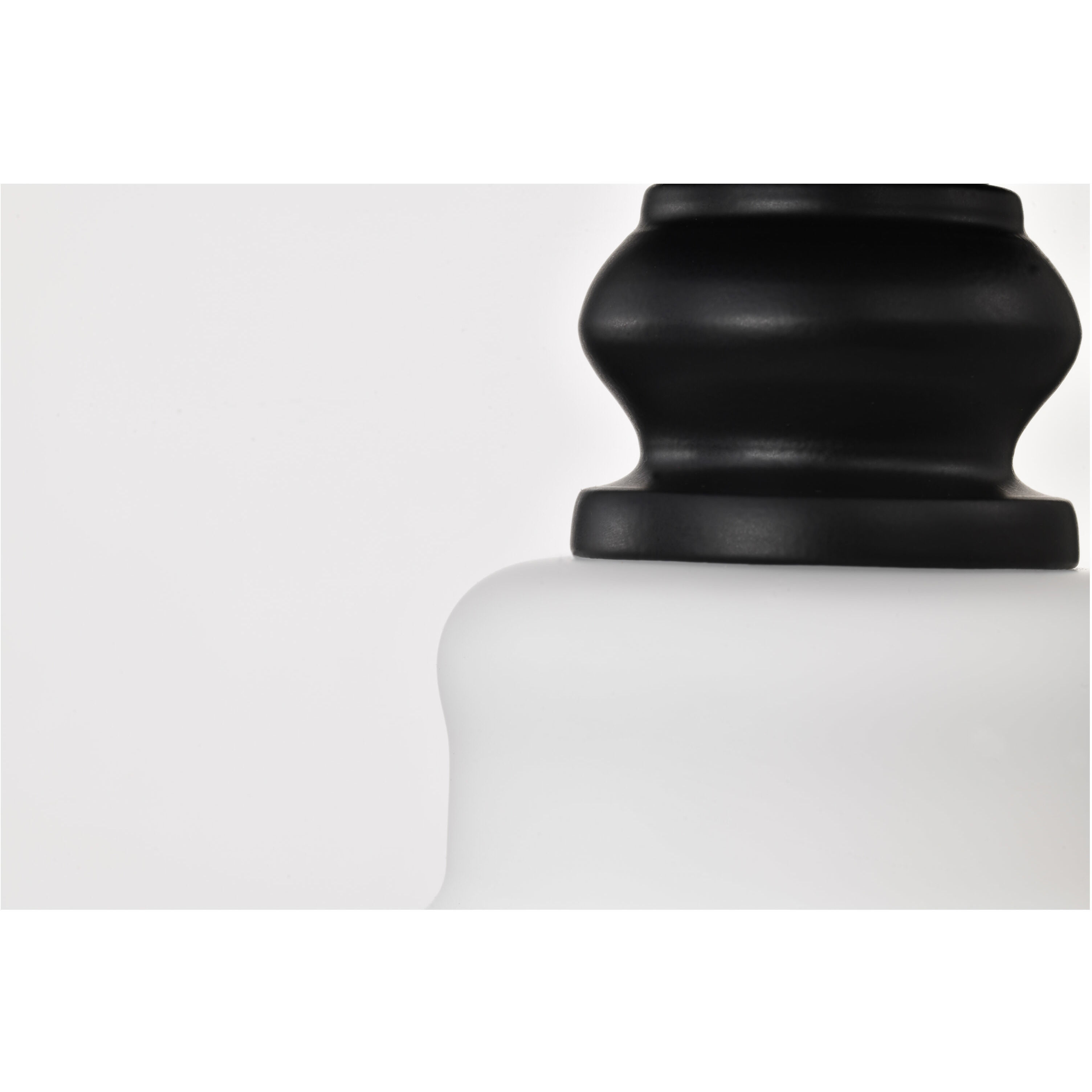 Russel 10 inch Matte Black Semi Flush Mount Ceiling Light