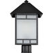 Drexel 1 Light 18 inch Stone Black Outdoor Post Light