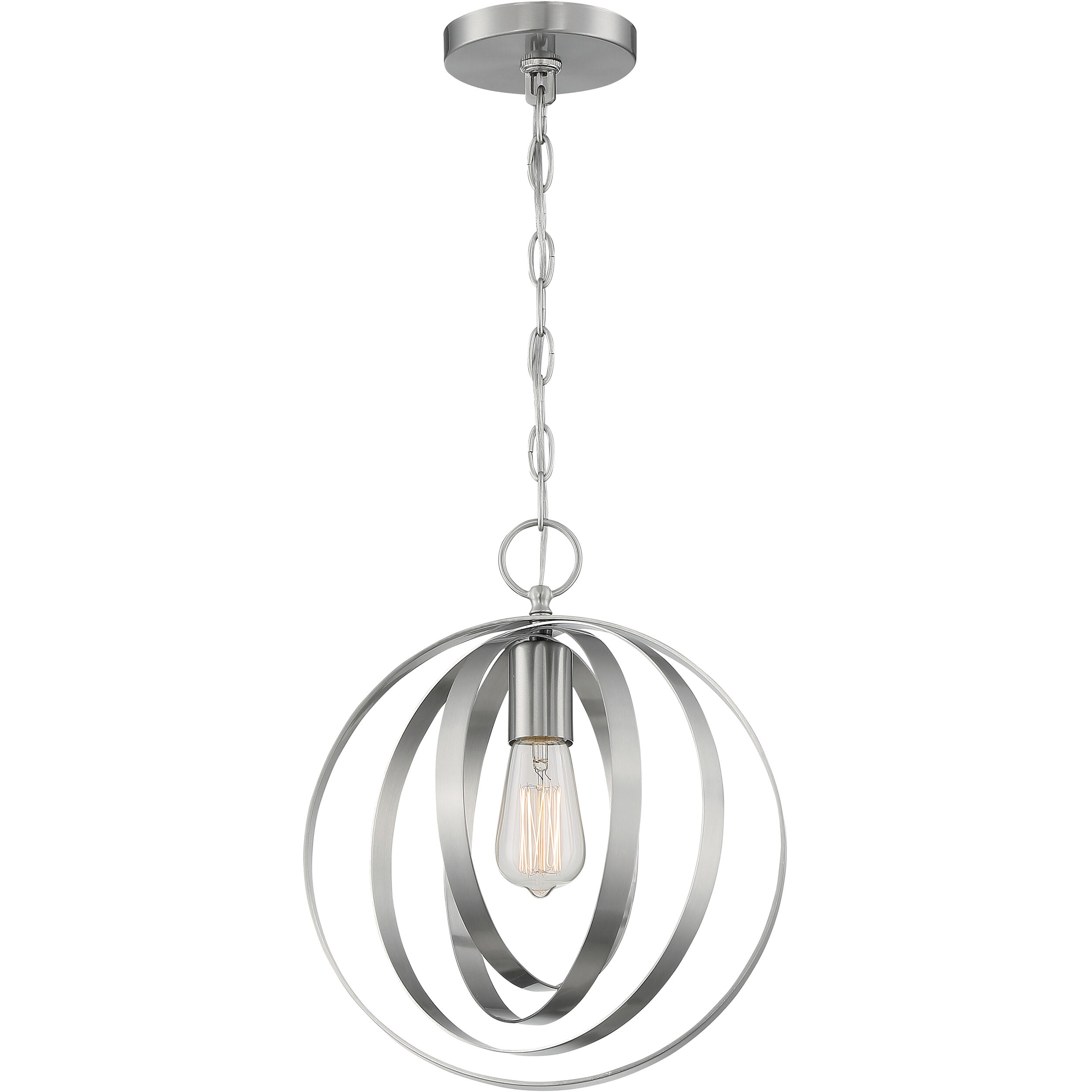 Pendleton 1 Light 12 inch Brushed Nickel Pendant Ceiling Light