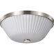 Royale 16 inch Brushed Nickel Flush Mount Ceiling Light
