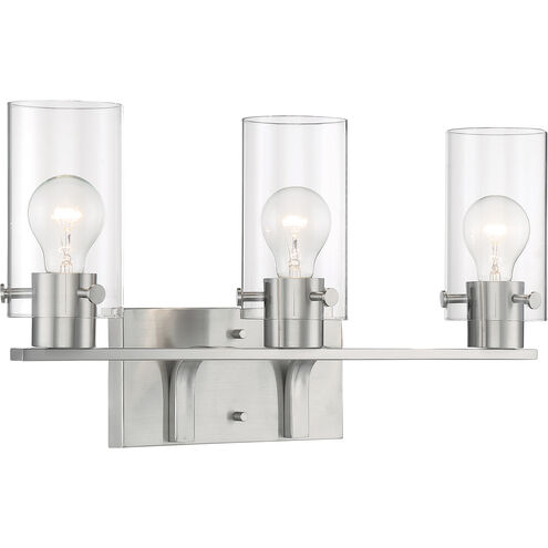 Sommerset 3 Light 21 inch Brushed Nickel Vanity Light Wall Light