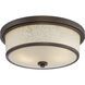 Diego LED 13 inch Mahogany Bronze Outdoor Flush Mount