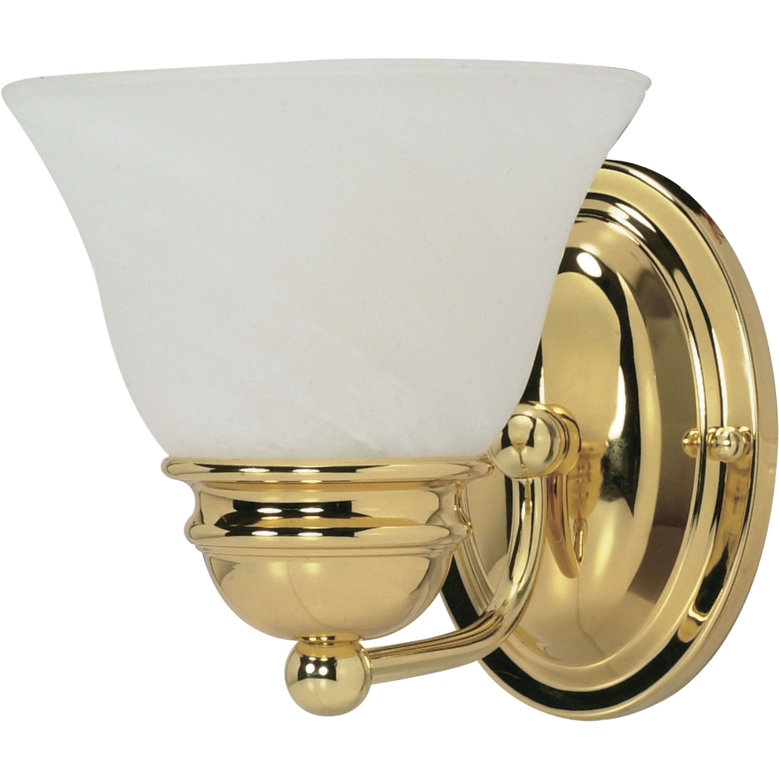 Polished brass top vanity light