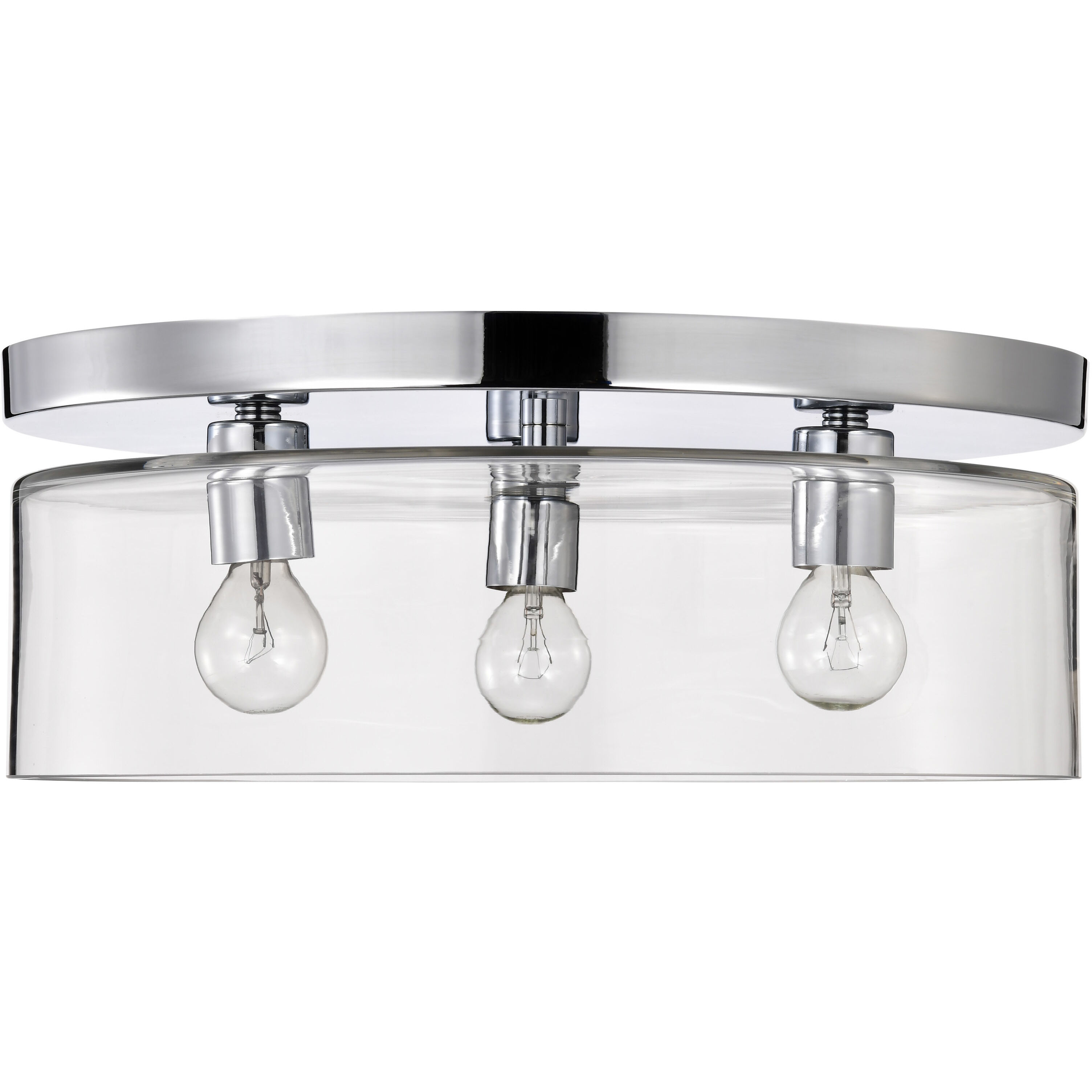Marlowe 15 inch Polished Nickel Flush Mount Ceiling Light