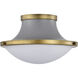 Lafayette 1 Light 14 inch Matte Gray Flush Mount Ceiling Light