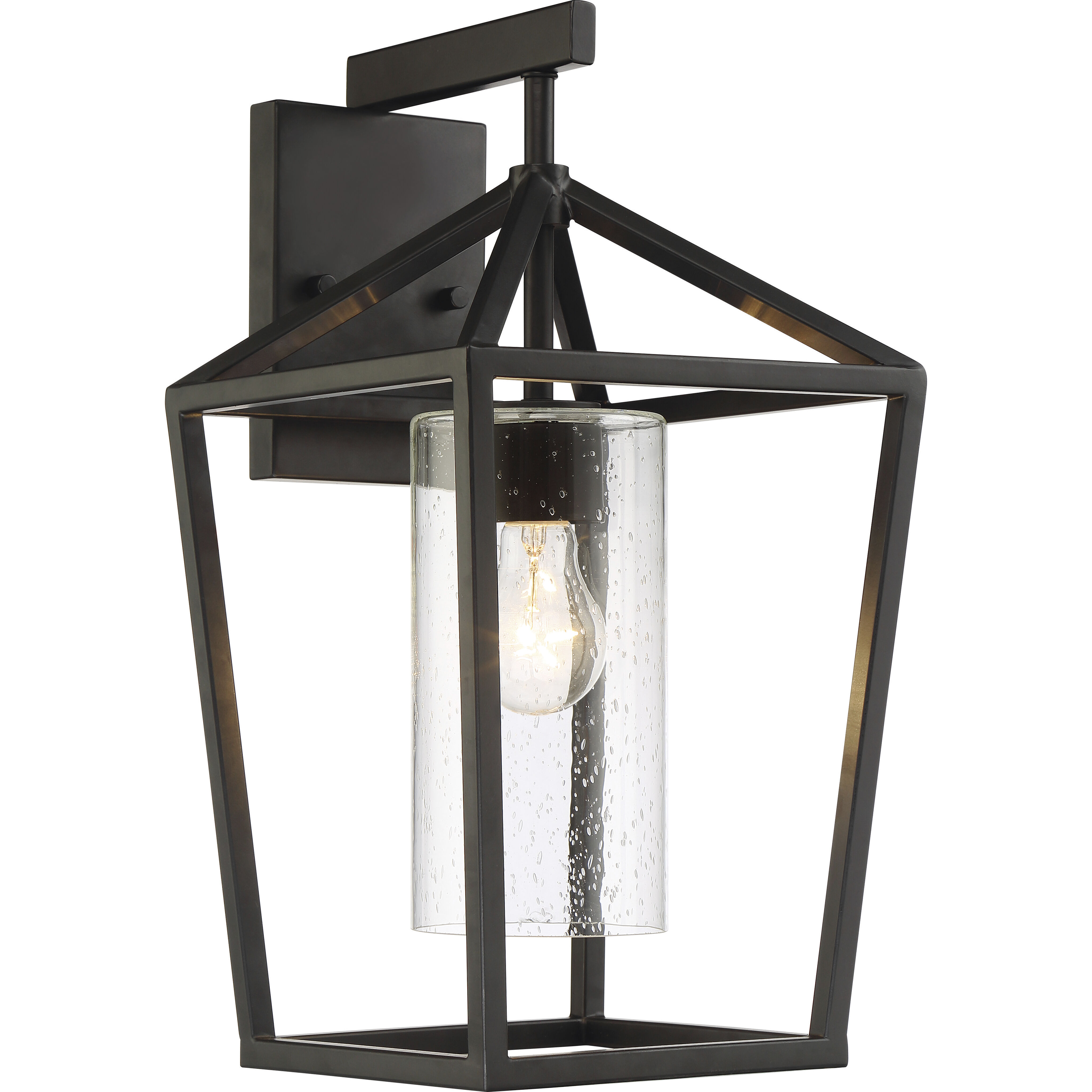 Hopewell 1 Light 17 inch Matte Black Outdoor Wall Lantern, Large