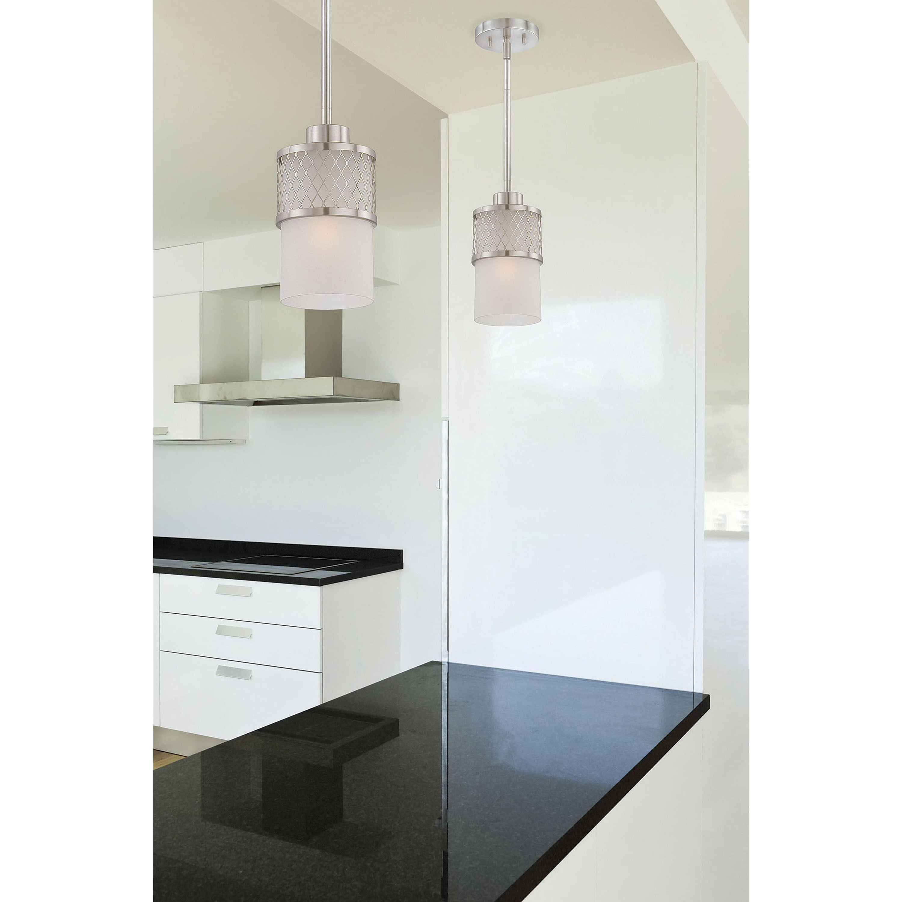 Fusion 1 Light 5 inch Brushed Nickel Mini Pendant Ceiling Light