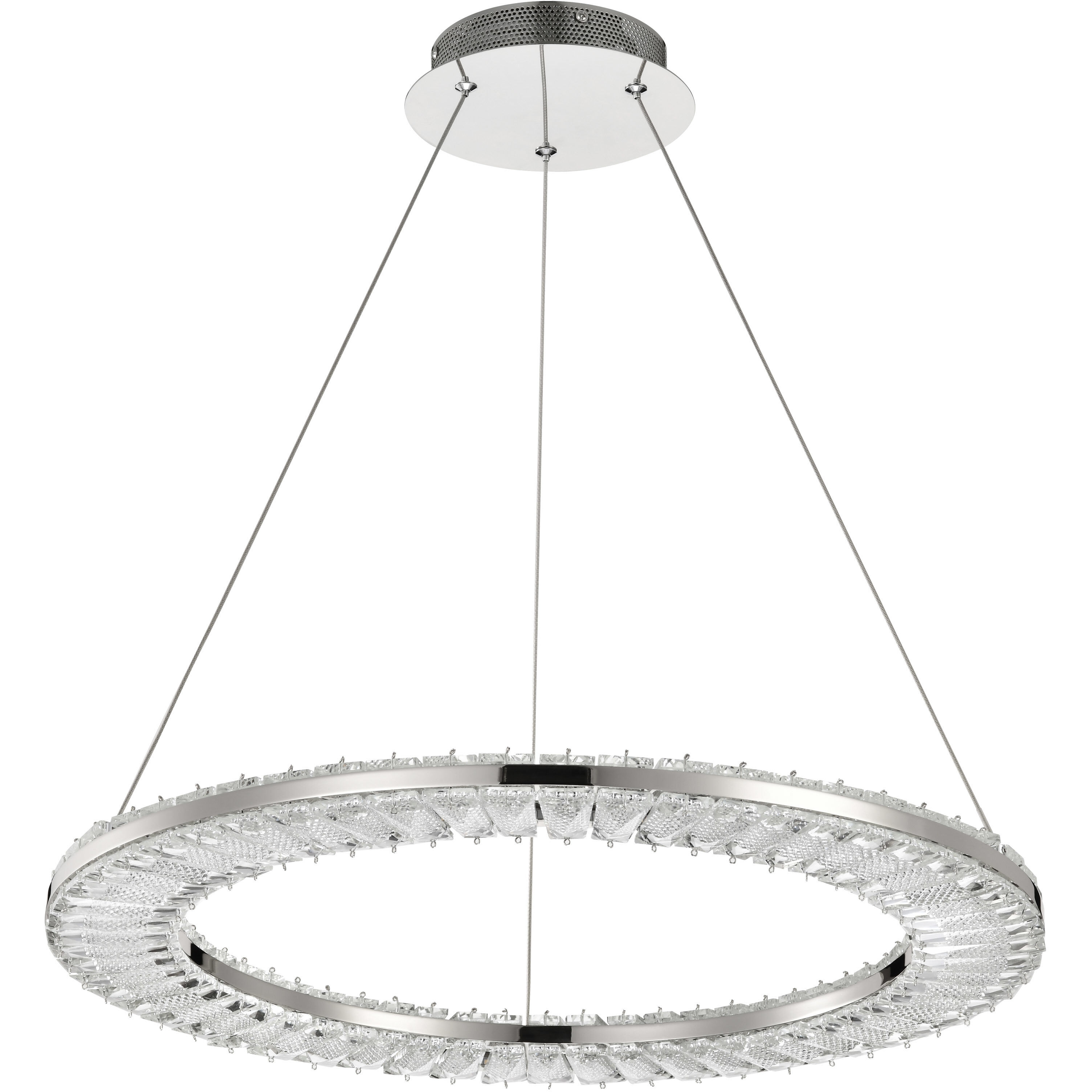 Nova LED 22.88 inch Polished Nickel Pendant Ceiling Light