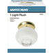 Brentwood 1 Light 5 inch Polished Brass Flush Mount Ceiling Light