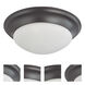 Brentwood 3 Light 17 inch Mahogany Bronze Flush Mount Ceiling Light