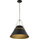 Adina 3 Light 18 inch Matte Black Pendant Ceiling Light