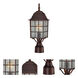 Adams 1 Light 18.25 inch Rustic Bronze Outdoor Post Light