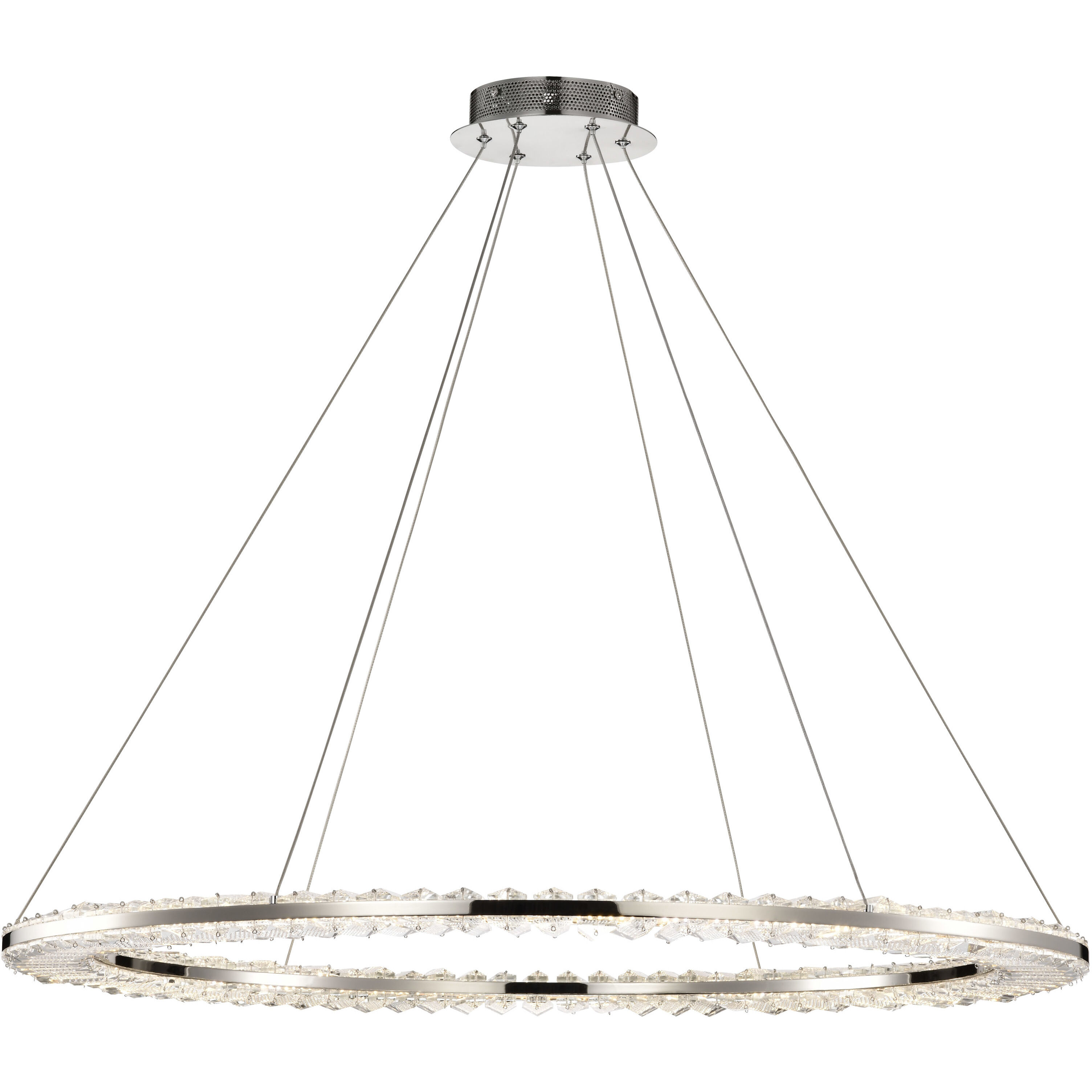 Nova LED 35.88 inch Polished Nickel Pendant Ceiling Light