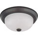 Brentwood 2 Light 11 inch Mahogany Bronze Flush Mount Ceiling Light