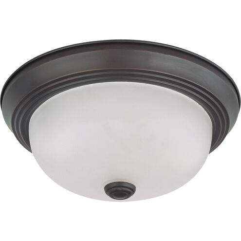 Brentwood 2 Light 11 inch Mahogany Bronze Flush Mount Ceiling Light