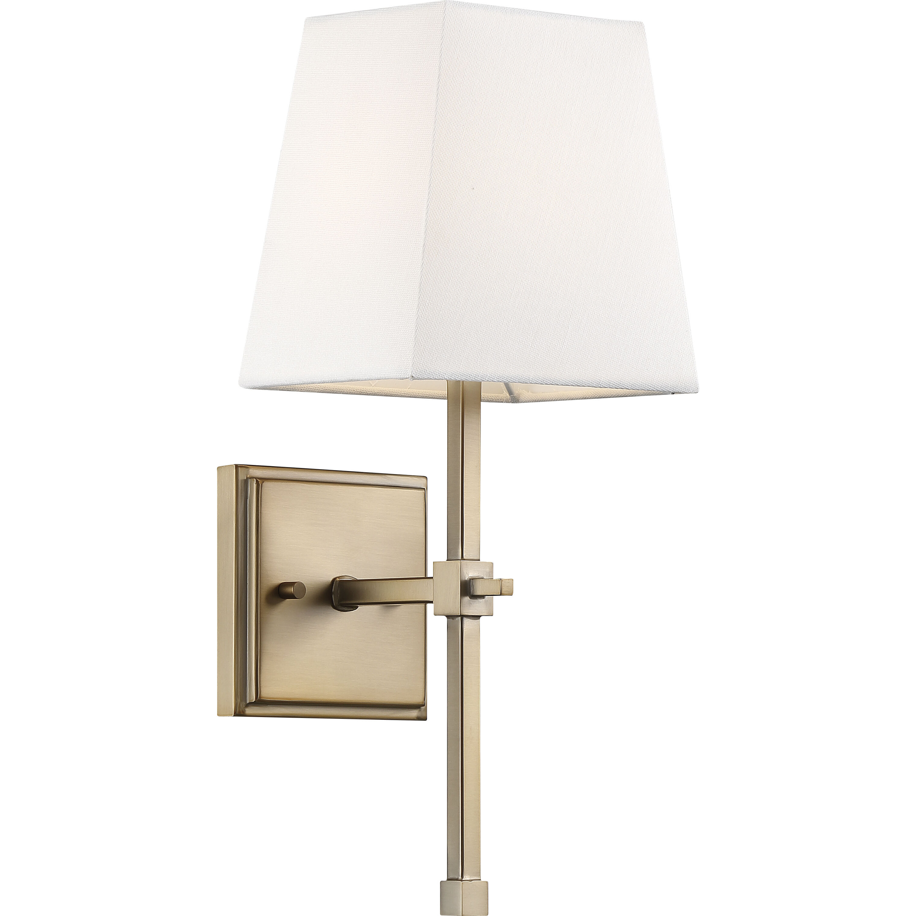 Highline 1 Light 6 inch Burnished Brass and White Vanity Light Wall Light