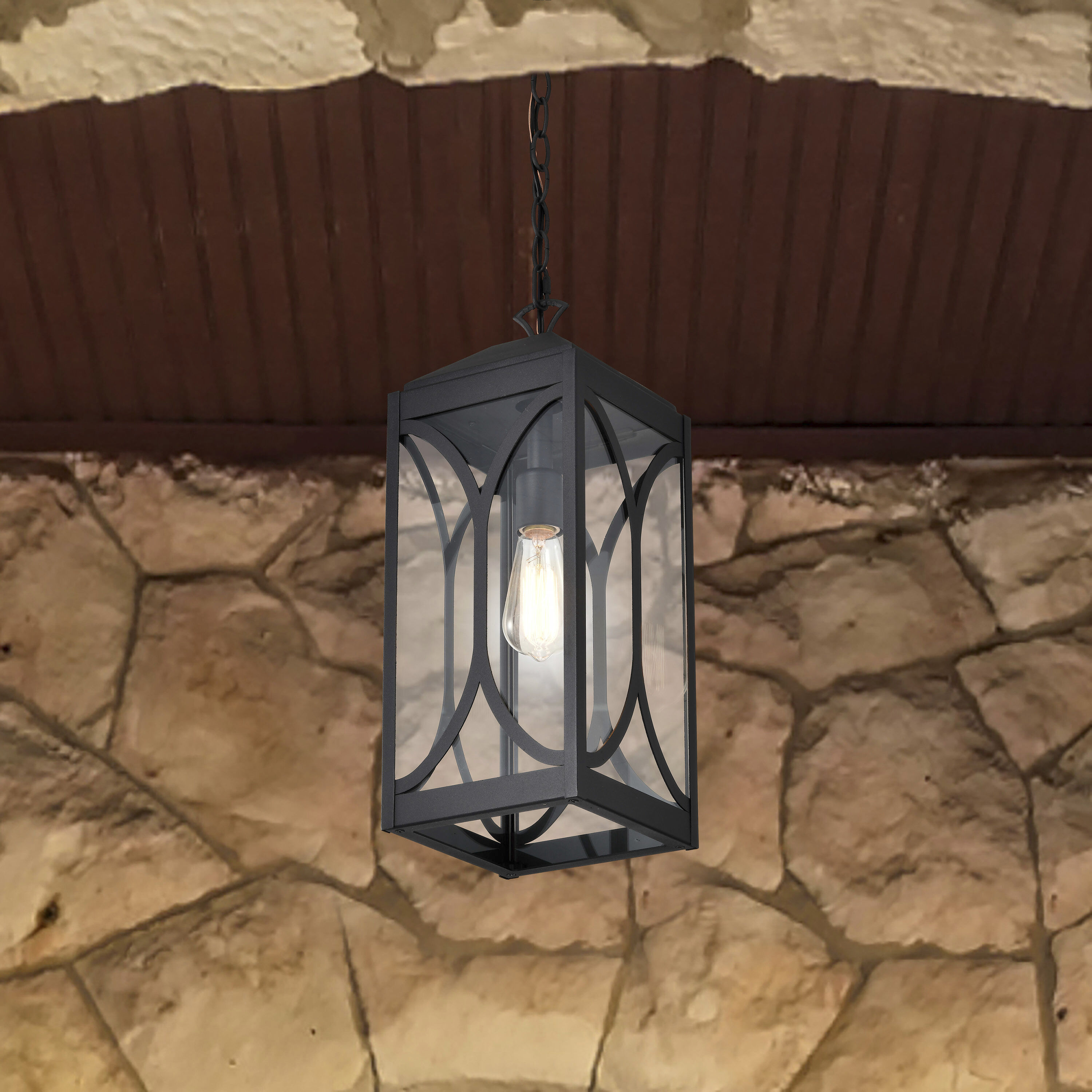 Oaklyn 1 Light 7.5 inch Matte Black Outdoor Hanging Light