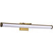 Cora LED 36 inch Vintage Brass Vanity Wall Light