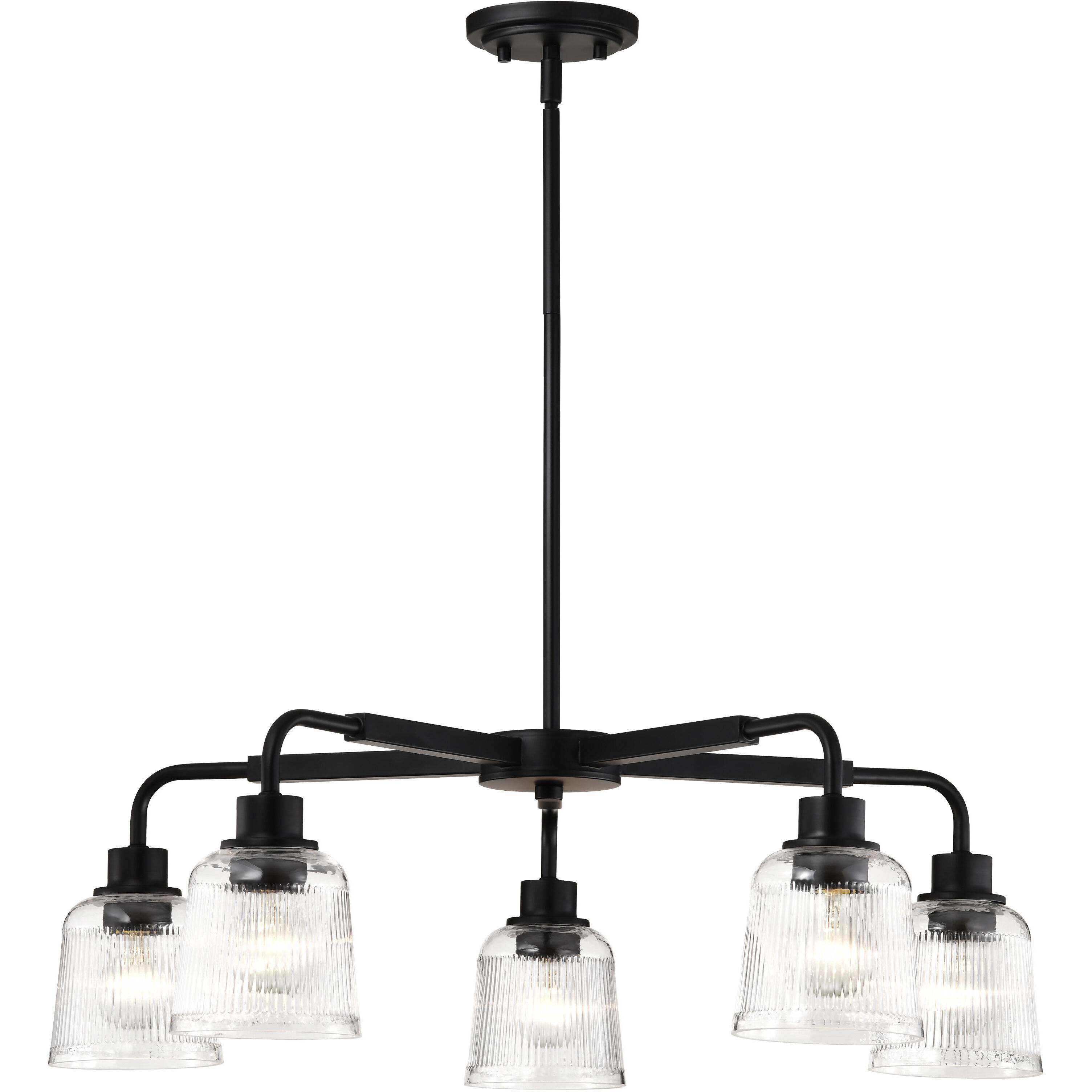 Grayson 30 inch Matte Black Chandelier Ceiling Light