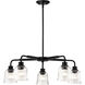 Grayson 30 inch Matte Black Chandelier Ceiling Light