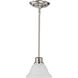 Empire 1 Light 7 inch Brushed Nickel Mini Pendant Ceiling Light