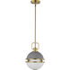 Everton 1 Light 10 inch Matte Gray Pendant Ceiling Light