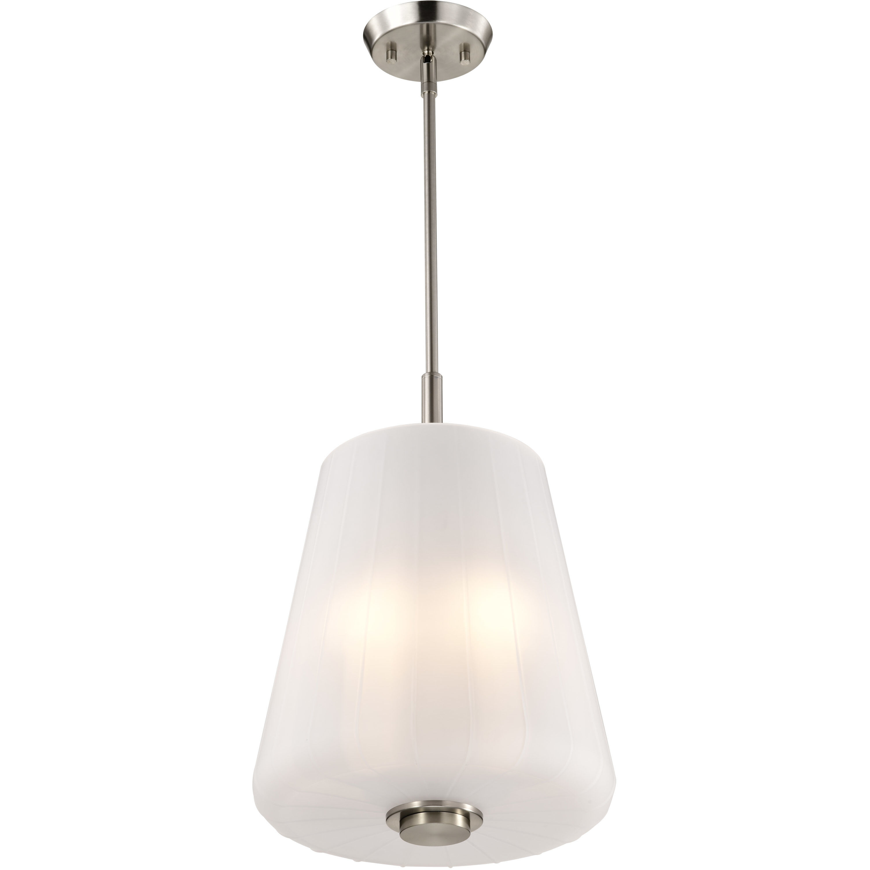 Lune 12 inch Brushed Nickel Pendant Ceiling Light