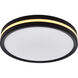 Brentwood LED 11.42 inch Matte Black Flush Mount with Night Light Ceiling Light