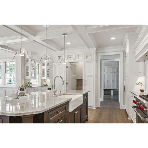 Edmond LED 13.63 inch Polished Nickel Pendant Ceiling Light