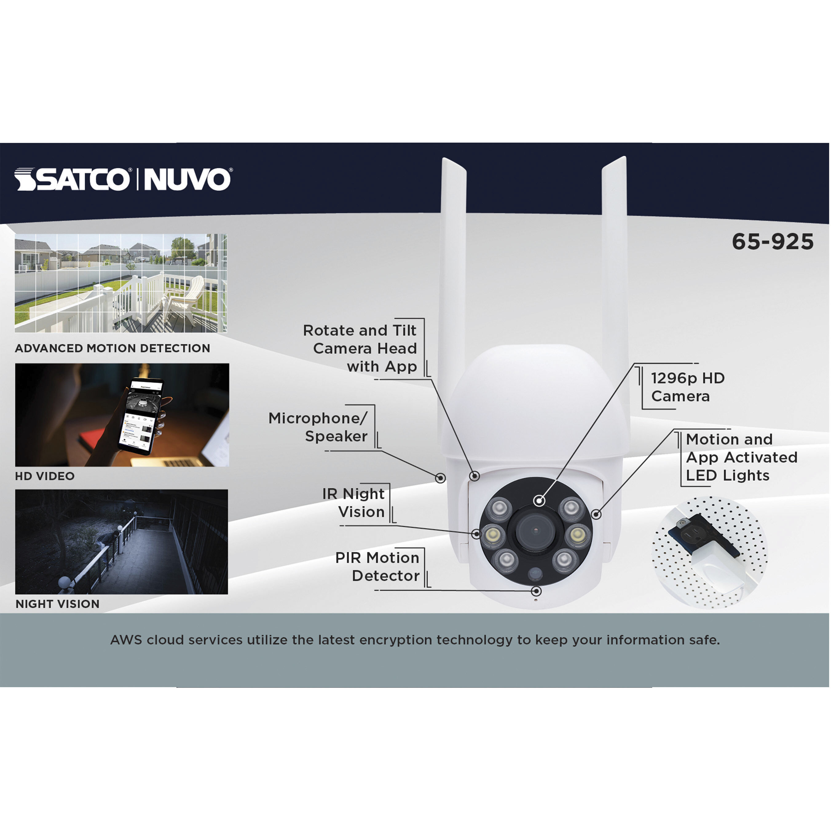 Brentwood LED 4.43 inch White Outdoor Security Light