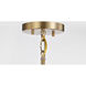 Alexis 1 Light 15 inch Burnished Brass and Gold Pendant Ceiling Light