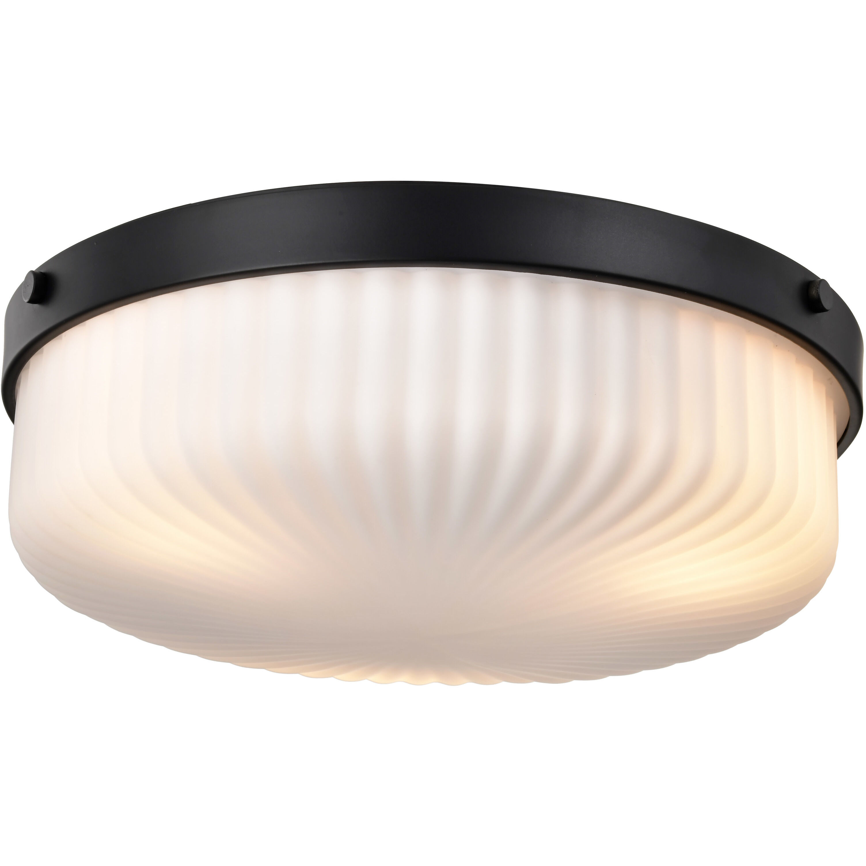 Solara 16.63 inch Matte Black Flush Mount Ceiling Light