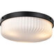 Solara 16.63 inch Matte Black Flush Mount Ceiling Light