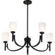 Solara 30 inch Matte Black Chandelier Ceiling Light