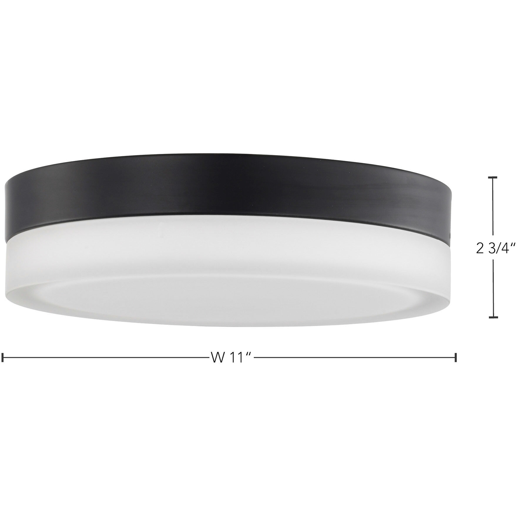 Pi LED 11 inch Black Flush Mount Ceiling Light