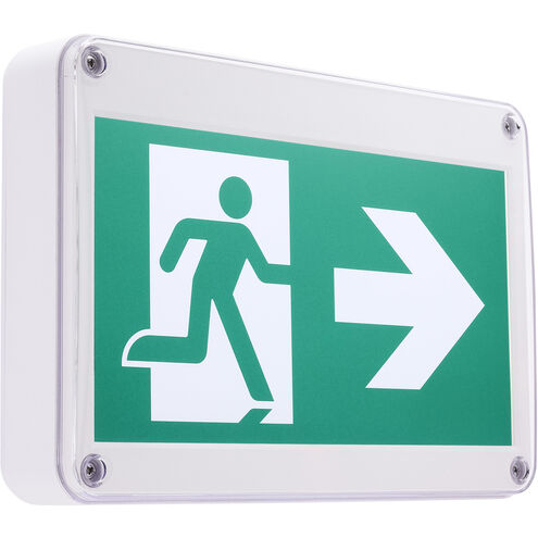 Running Man White Exit Sign