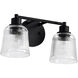 Grayson 14.5 inch Matte Black Vanity Wall Light