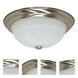 Brentwood 3 Light 15.25 inch Brushed Nickel Flush Mount Ceiling Light