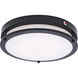 Glamour LED 13 inch Black Flush Ceiling Light