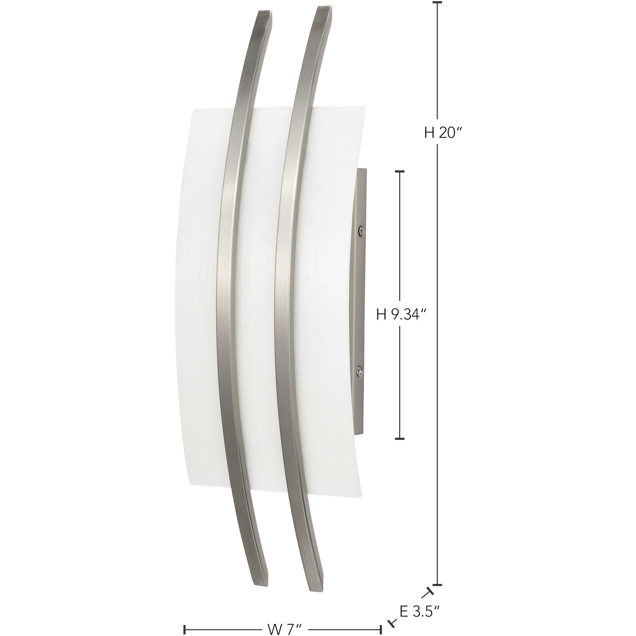 Trax LED 7 inch Brushed Nickel ADA Wall Sconce Wall Light