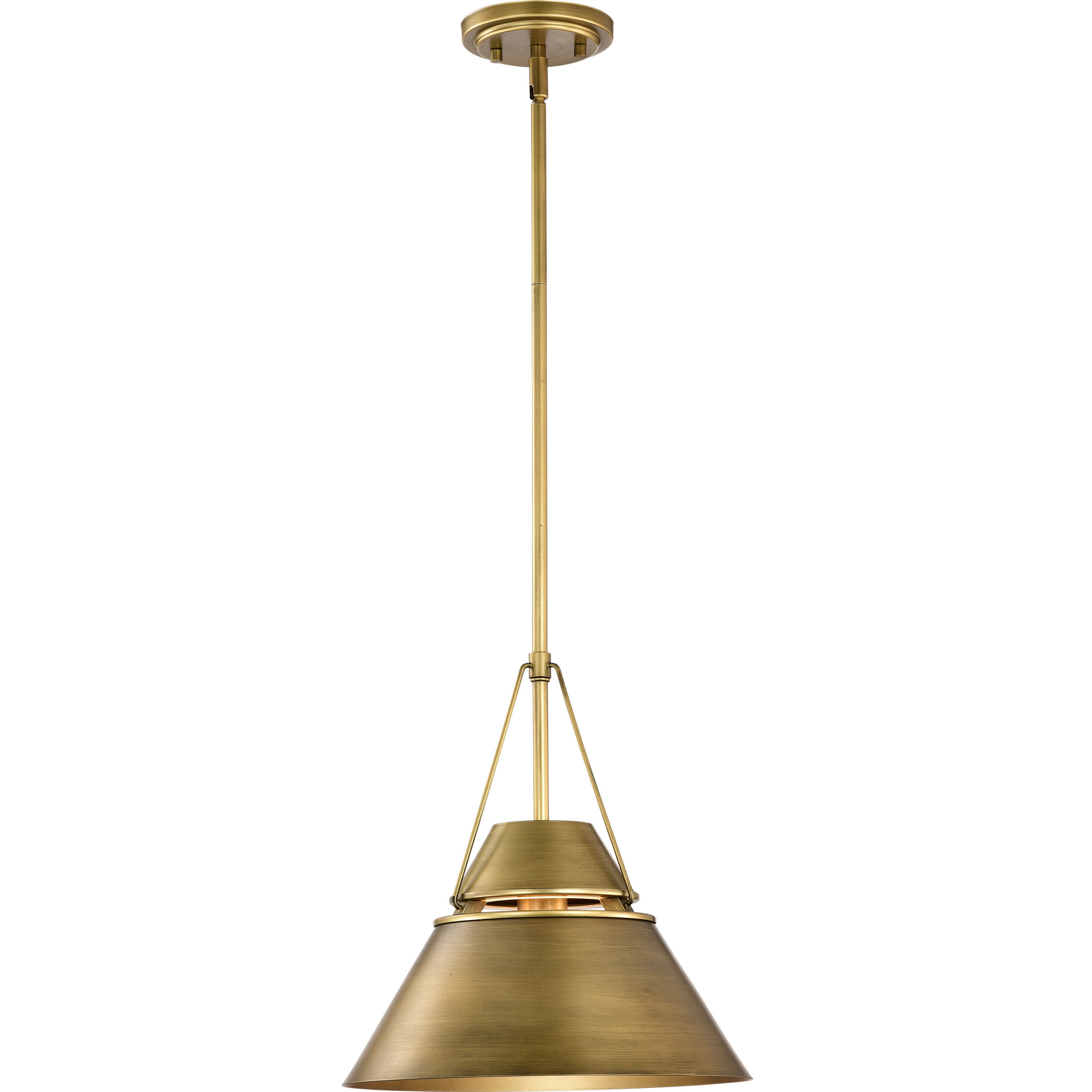 Adina 1 Light 12.75 inch Natural Brass Pendant Ceiling Light