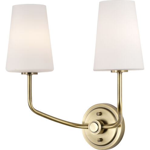 Cordello 2 Light 16 inch Vintage Brass Wall Sconce Wall Light