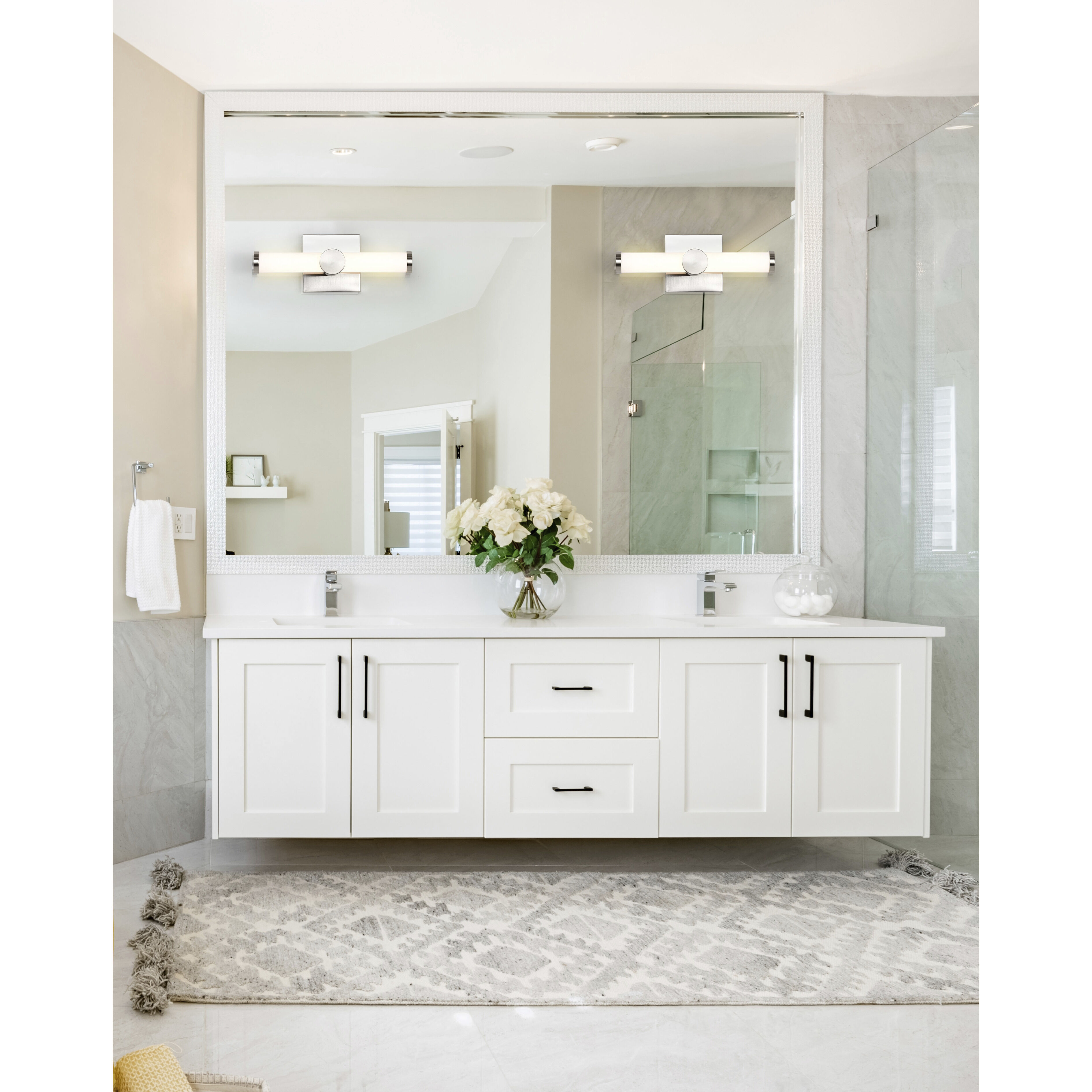 Bowman LED 12 inch Brushed Nickel Vanity Light Wall Light