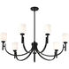 Solara 40 inch Matte Black Chandelier Ceiling Light