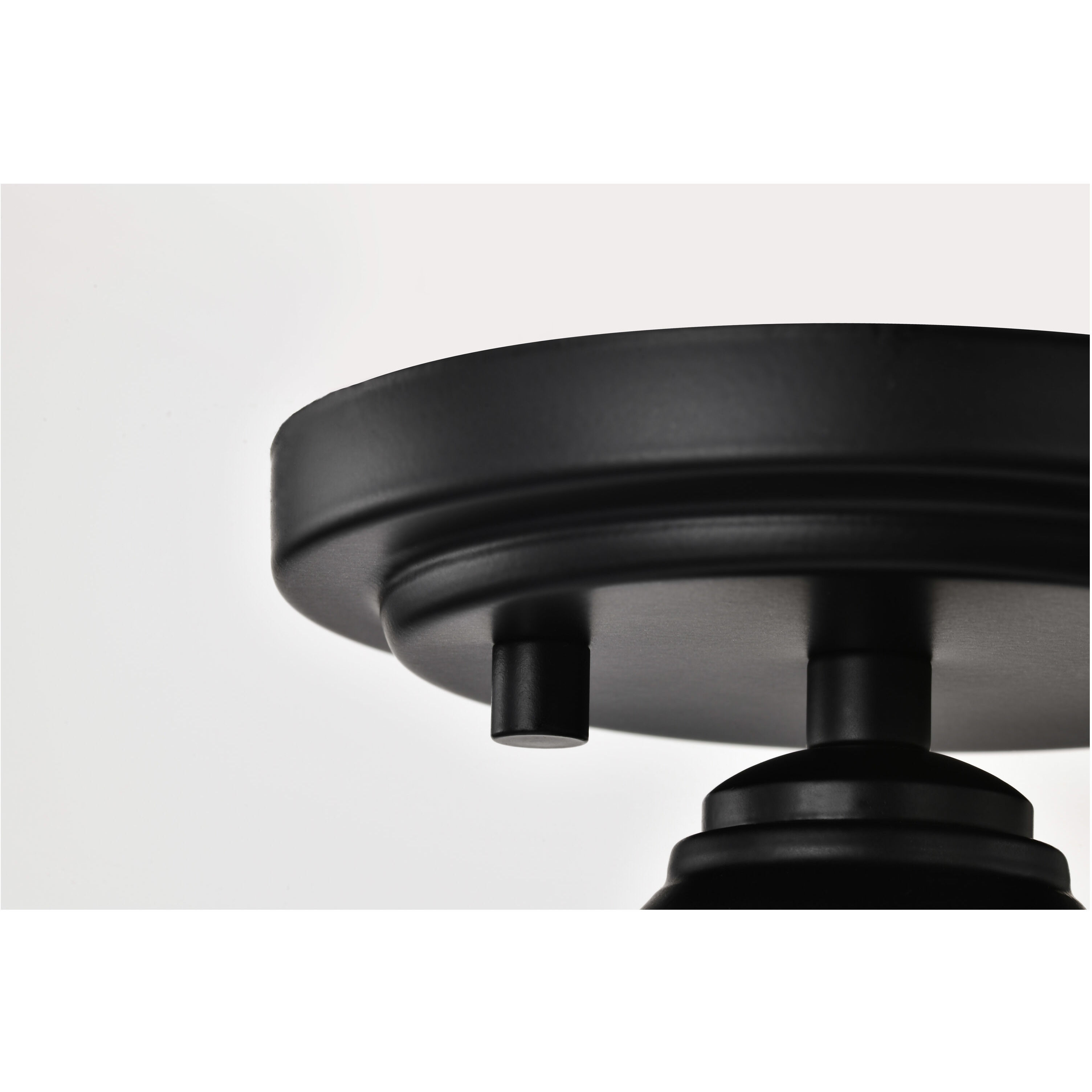 Russel 10 inch Matte Black Semi Flush Mount Ceiling Light