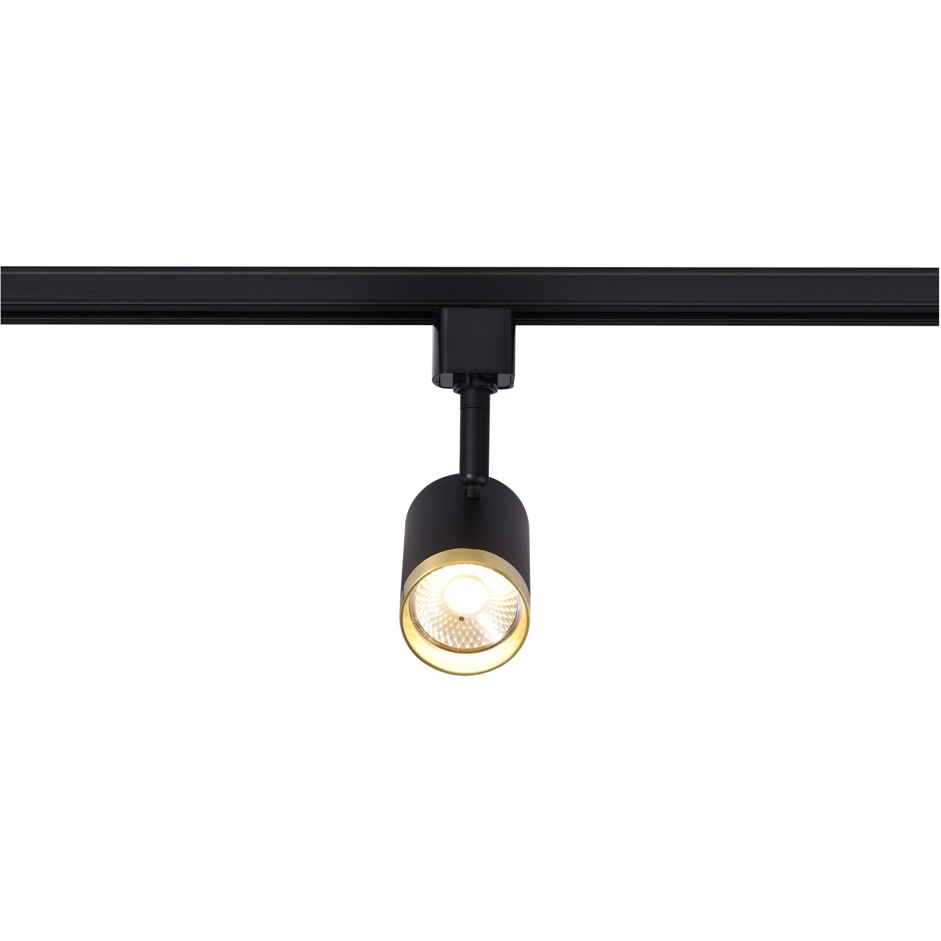 Brentwood 1 Light 120 Matte Black and Brushed Brass Track Lighting Ceiling Light