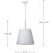 Alexis 1 Light 15 inch Matte White Pendant Ceiling Light