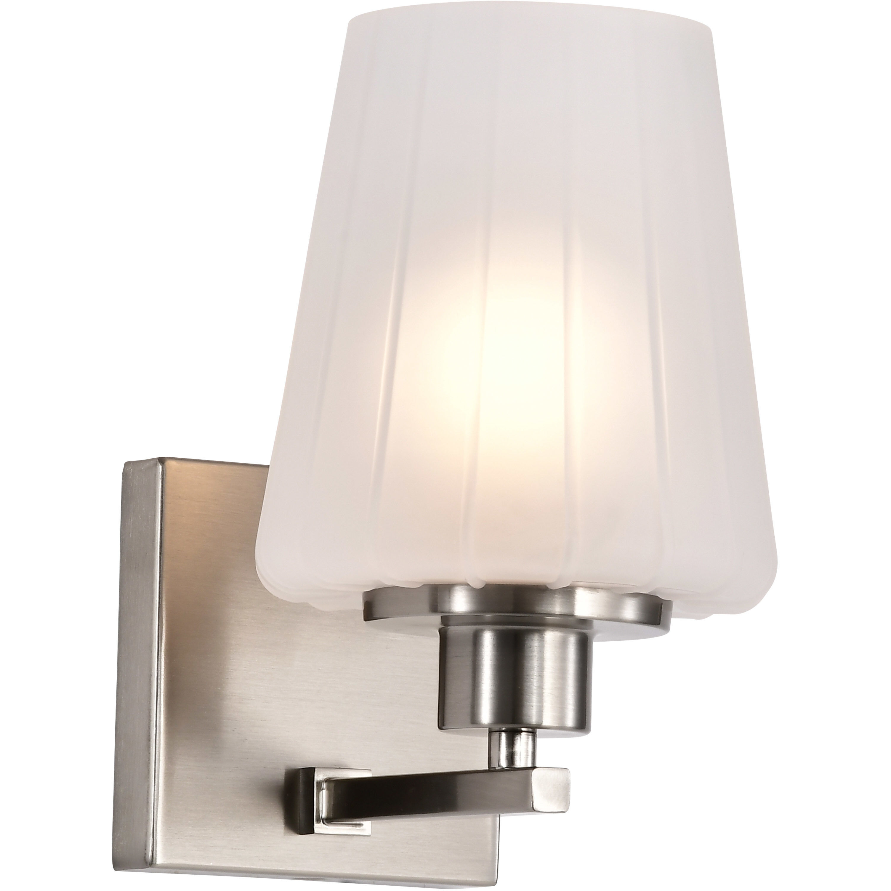 Lune 5.25 inch Brushed Nickel Vanity Wall Light