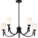 Solara 30 inch Matte Black Chandelier Ceiling Light