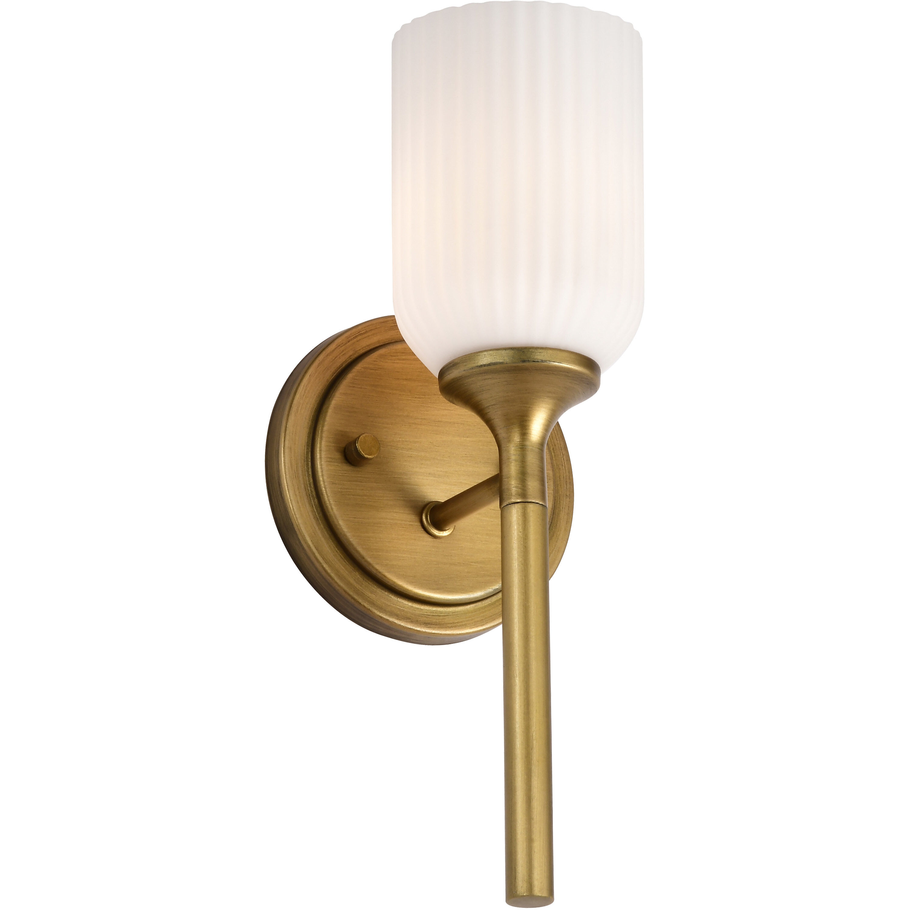 Solara 5 inch Natural Brass Vanity Wall Light